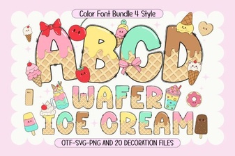 Sweet & Playful Wafer Ice Cream Font