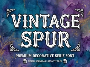 Vintage Spur Font: Bold Retro Typography for Creative Projects