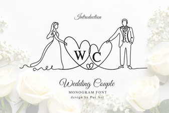 Elegant Wedding Couple Monogram Font Designs and Ideas