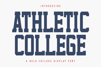Athletic College Font - Bold Display Typeface for Sports Design