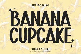 Banana Cupcake Font Free Download - Sans Serif Display Typeface