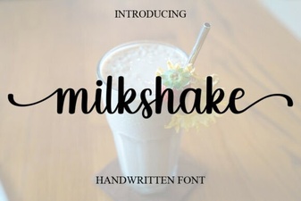 Milkshake Font: a Playful Handwritten Typeface for Creatives