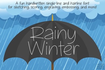 Rainy Winter Single Line Font for Creative Design Projects